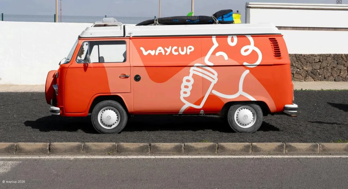 Waycup van in brand orange
